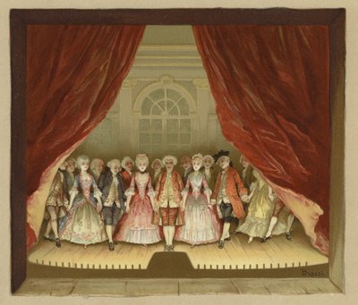 Illustration til The School for Scandal (chromolitho) af Lucius Rossi