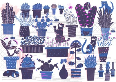 Cat Garden, 2015 (digital) af Lucy Banaji