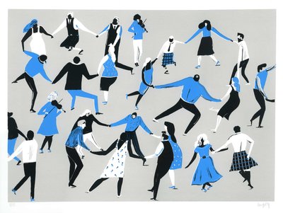 Ceilidh, 2016 (serigrafi) af Lucy Banaji