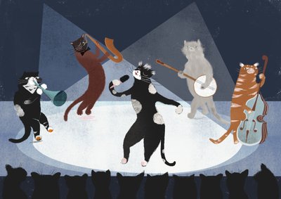 Jazz Cats, 2015 (digital) af Lucy Banaji