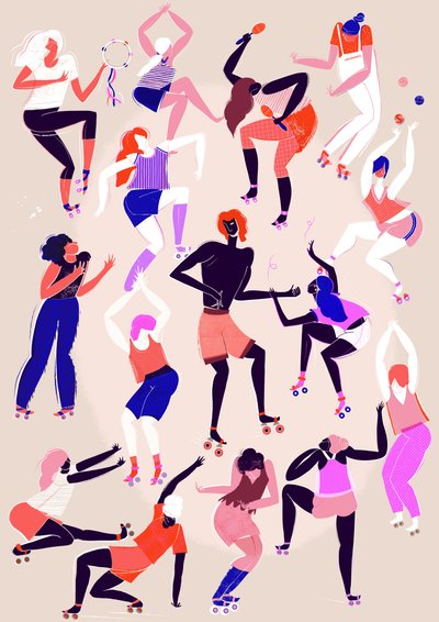 Roller Disco, 2015 (digital) af Lucy Banaji