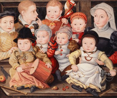Gruppeportræt af børn, 1565 af Ludger Tom the Younger Ring