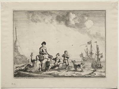 Fiskehandler, 1701. af Ludolf Backhuysen