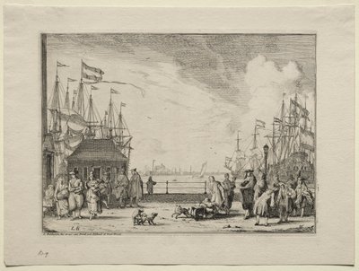 Havn i Amsterdam af Ludolf Backhuysen