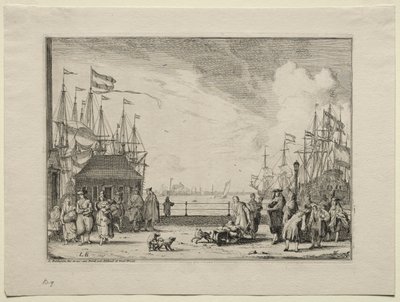 Havn i Amsterdam, 1701. af Ludolf Backhuysen