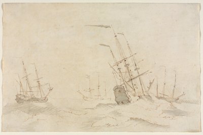 Skibe, anden halvdel 1600-tallet. af Ludolf Backhuysen