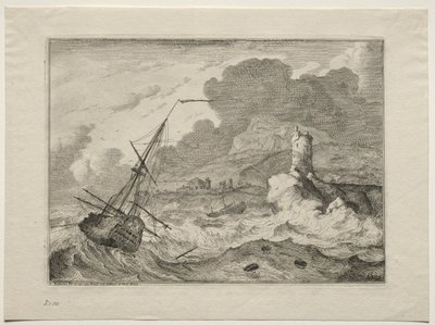 Storm på havet, 1701. af Ludolf Backhuysen