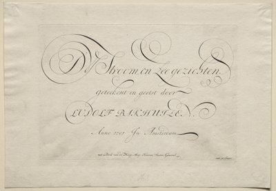 Floden IJ og havlandskaber, 1701. af Ludolf Backhuysen