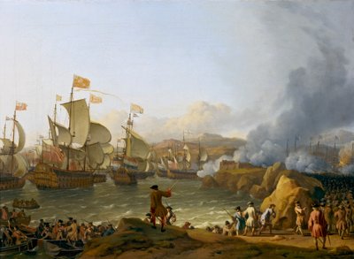Slaget ved Vigo-bugten af Ludolf Bakhuizen
