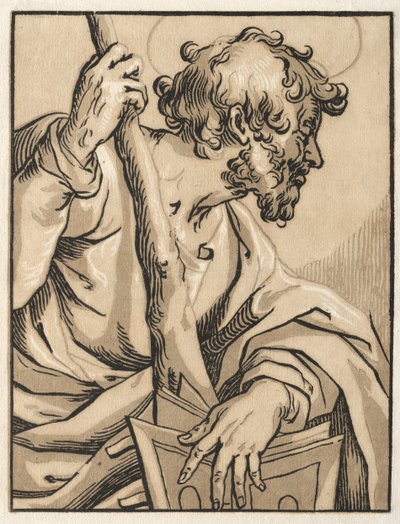 Kristus og apostlene: St. Judas Thaddeus (med klubben) af Ludolph Büsinck