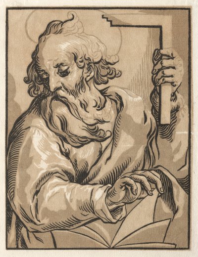 Kristus og apostlene: St. Thomas (med pladsen) af Ludolph Büsinck