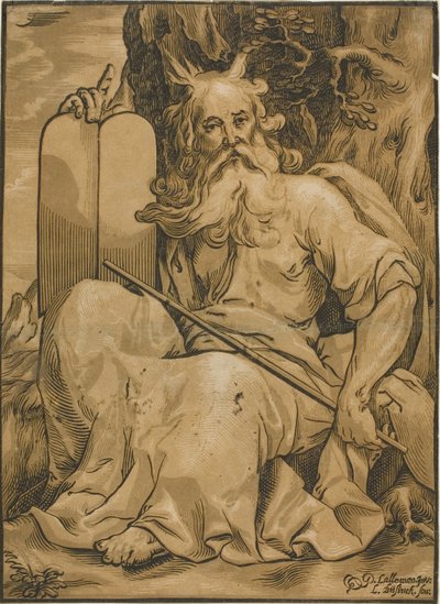 Moses med lovens tavler af Ludolph Büsinck