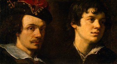 To hoveder, af Ludovico Cardi kendt som il Cigoli (1559-1613), maleri. af Ludovico Cardi