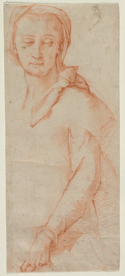 Halv-længde figurstudie af en kvinde af Ludovico Cardi Cigoli