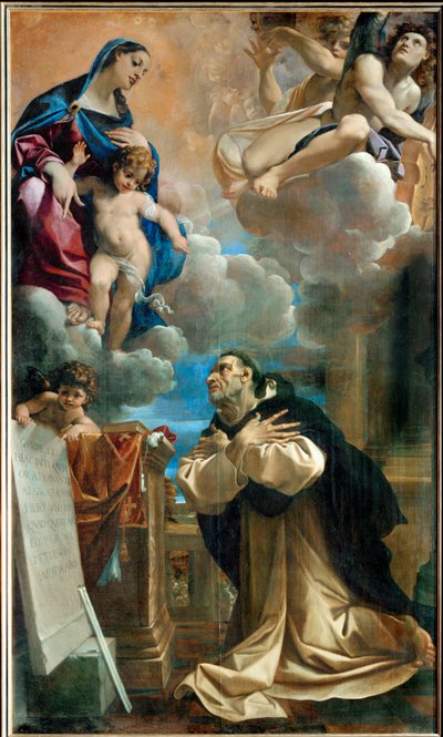 Tilsynekomsten af Jomfru Maria og Jesusbarnet i St. af Ludovico Carracci