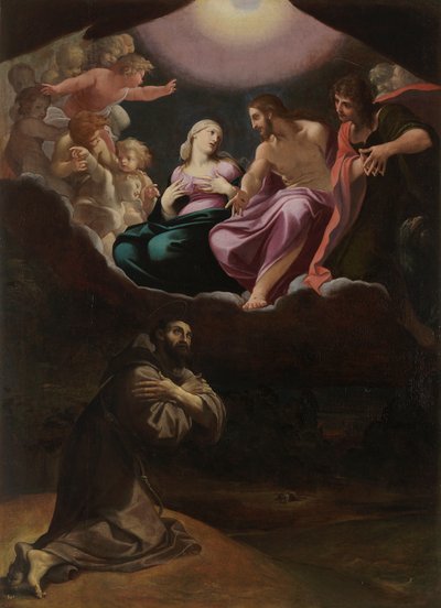 Den hellige Frans af Assisi i Portiuncula af Ludovico Carracci