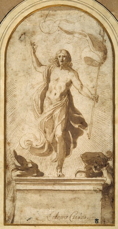 Opstandelsen (pen og brunt blæk med brun vask) af Ludovico Carracci
