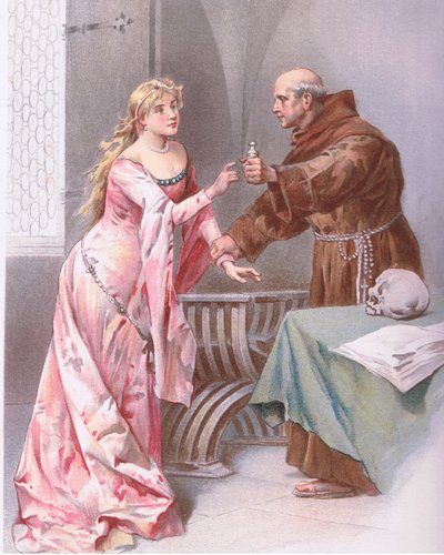 Broder Hold datter, jeg ser en slags håb., illustration fraRomeo og Julie, af Ludovico Marchetti