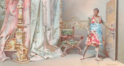 Illustration til Shakespeares Othello (chromolitho) af Ludovico Marchetti