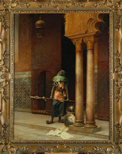 Harem Guard (olie på lærred) af Ludwig Deutsch