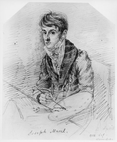 Portræt af maleren Josef Muxel af Ludwig Emil Grimm