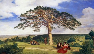 Stor fyr i Bruhl-dalen nær Modding af Ludwig Ferdinand Schnorr von Carolsfeld
