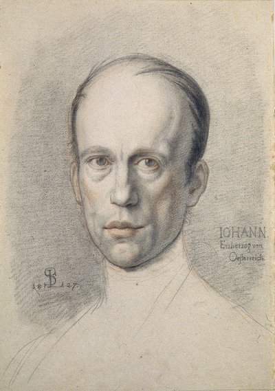 Portræt af ærkehertug John af Østrig, af Schnorr von Carolsfeld, Ludwig Ferdinand af Ludwig Ferdinand Schnorr von Carolsfeld