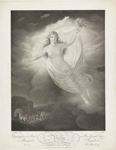 Allegori om freden i Amiens, 1802 Fred (titel på objekt) af Ludwig Gottlieb Portman