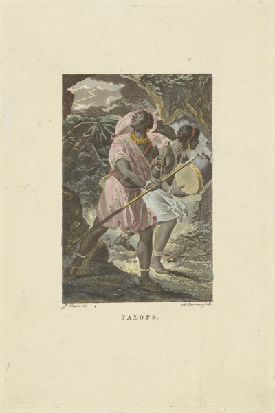 Indbyggere i det vestlige Afrika Jalofs (titel på objekt) af Ludwig Gottlieb Portman