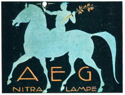 AEG / NITRA LAMPE af Ludwig Hohlwein