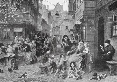 Ghettoen (litografi) af Ludwig Knaus