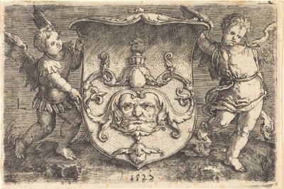 Skjold med Mascaron af Ludwig Krug