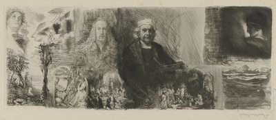 Værker af Rembrandt og Dürer i forskellige trykteknikker An die Schönheit (titel på objekt) af Ludwig Michalek