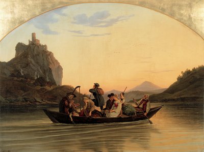 Krydsning ved Schreckenstein af Ludwig Richter