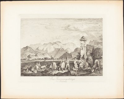 Tennengebirge nær Salzburg af Ludwig Richter