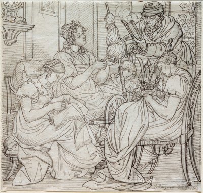 Familie Hottinger af Ludwig Vogel