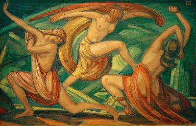 Tre dansende kvinder af Ludwig von Hofmann