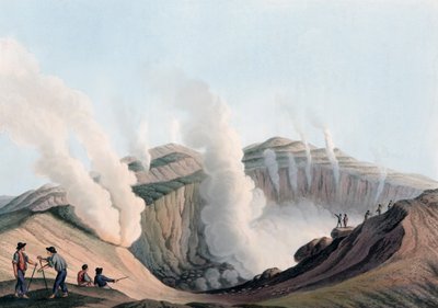 Krater på Vulcano-øen i Det Tyrrhenske Hav, Italien af Luigi (after) Mayer