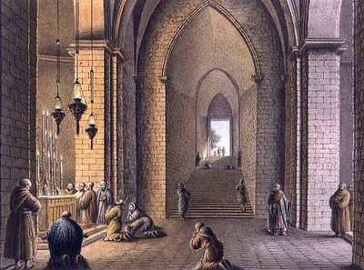 Jomfru Marias grav, Jerusalem, pub. af William Watts af Luigi (after) Mayer