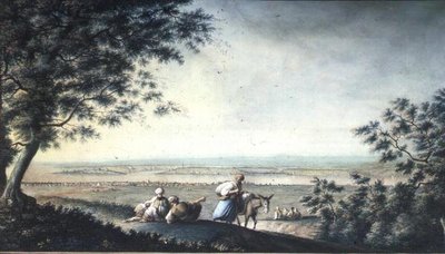 Udsigt over Konstantinopel (gouache) af Luigi (after) Mayer