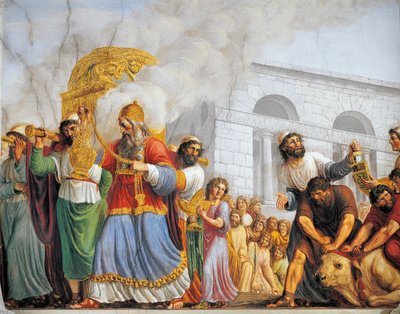 Italien, Firenze, Palazzo Pitti, David ledsager transporten af Pagtens Ark af Luigi Ademollo