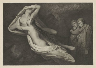 Francesca da Rimini i Paolo Malatesta af Luigi Calamatta