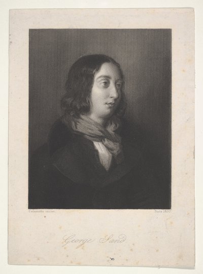 Portræt af George Sand, 1837. af Luigi Calamatta
