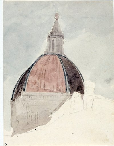 Kuppel af kirken Santa Maria del Fiore, Firenze (Akvarel af Luigi Garibbo