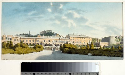 Doria-paladset i Fassolo, Italien (Akvarel, ca. 1825) af Luigi Garibbo