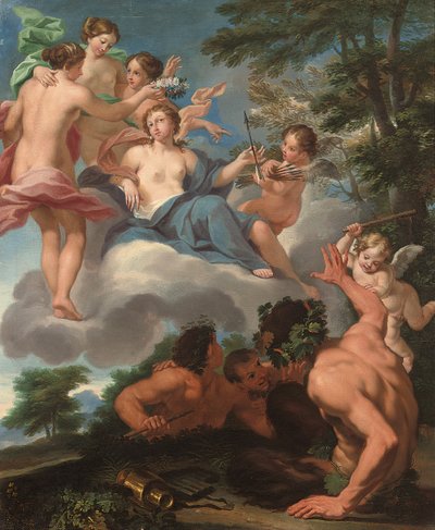 Allegory of Love Conquering Lust (olie på lærred) af Luigi Garzi