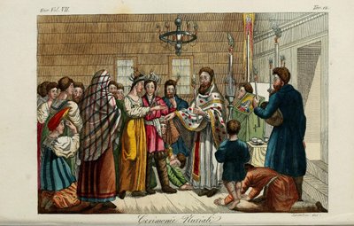 Trolovelsen. Illustration fra antikke og moderne skikke eller regeringshistorie... af Giulio Ferrario, 1831 af Luigi Giarrè