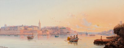 Marsamxett Havn, Valletta, Malta af Luigi Maria Galea