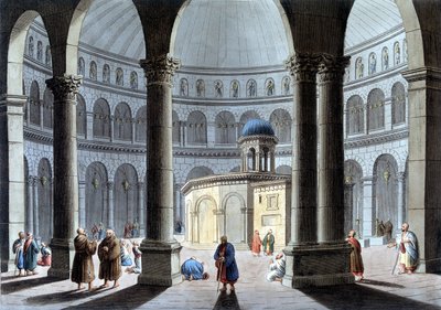 Den Hellige Gravs Kirke i "" Udsigt over det osmanniske herredømme i Europa i Asien og andre middelhavsøer"". Fra originale tegninger af Luigi Mayer, London af Luigi Mayer