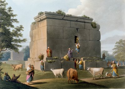 Monument mellem Tripoli og Tortosa, indgraveret af William Watts (1752-1851), 1806 af Luigi Mayer